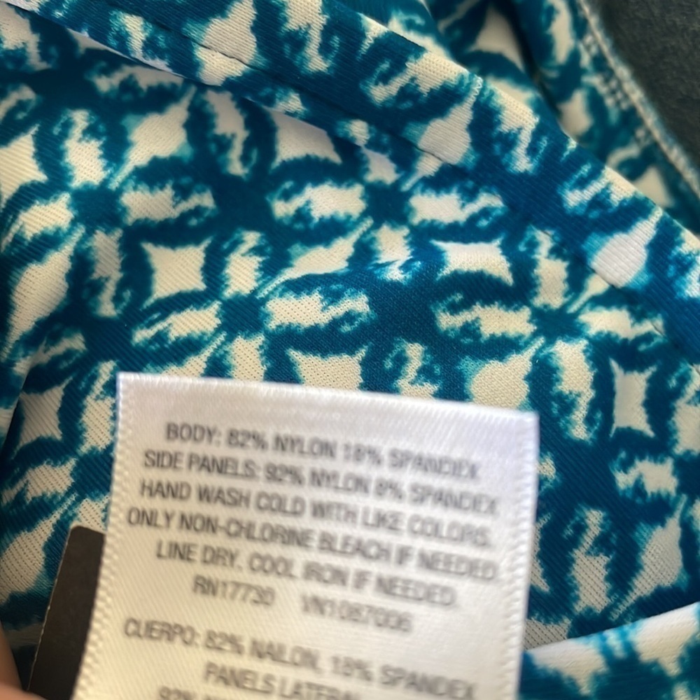 MOSSIMO teal print side lace hipster bikini bottom size XL - Picture 8 of 9
